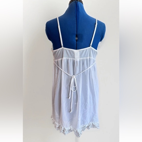 In Bloom Babydoll Sheer Lace Strappy Lingerie Slip Women’s Size L - Picture 4 of 7